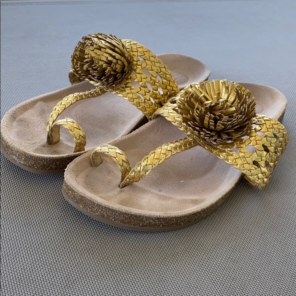 Ulla Johnson Netta gold sandal size 38